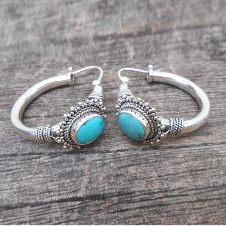 Øreringe – elegante i sterlingsølv med turquoise