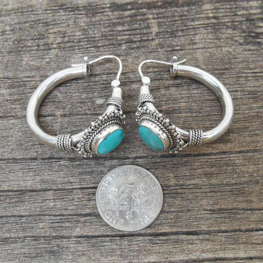 Øreringe – elegante i sterlingsølv med turquoise