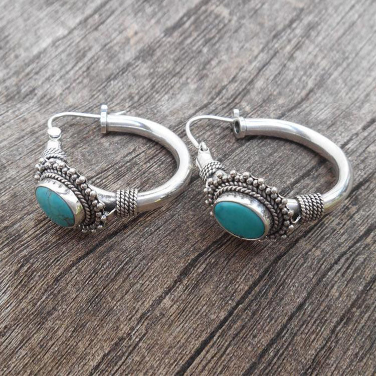 Øreringe – elegante i sterlingsølv med turquoise