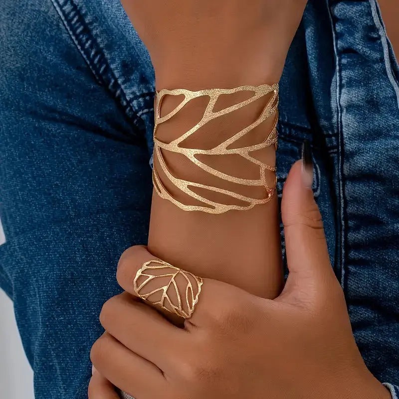 Armbånd – stift vintage med blad dekorativt