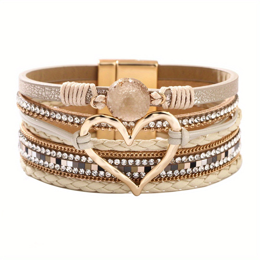 Armbånd – boho flerlaget en læder