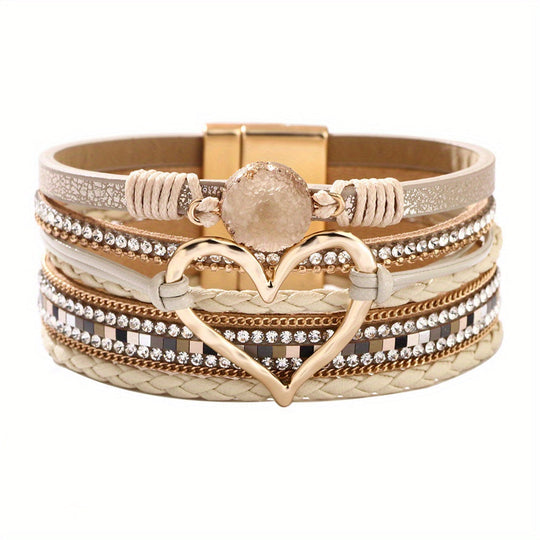 Armbånd – boho flerlaget en læder