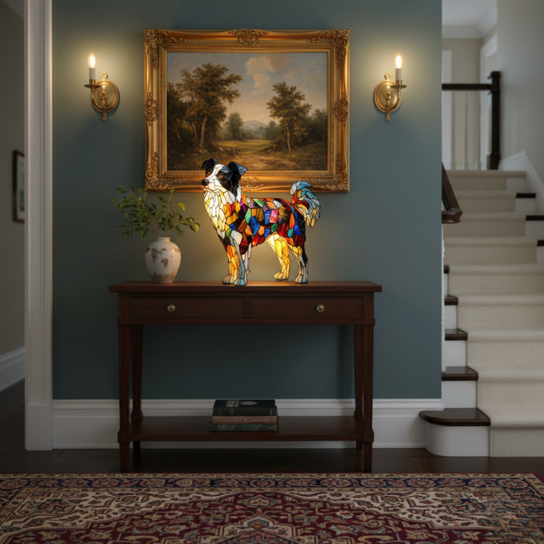 Handgefertigte Lampe – Eleganter Hund