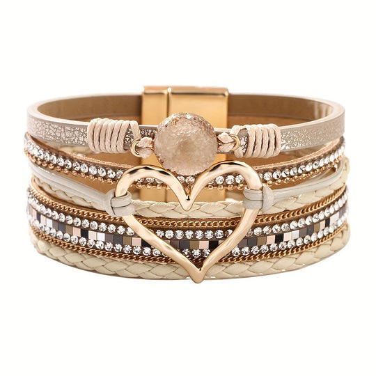 Armbånd – boho flerlaget en læder