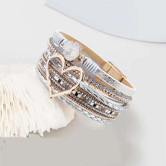 Armbånd – boho flerlaget en læder