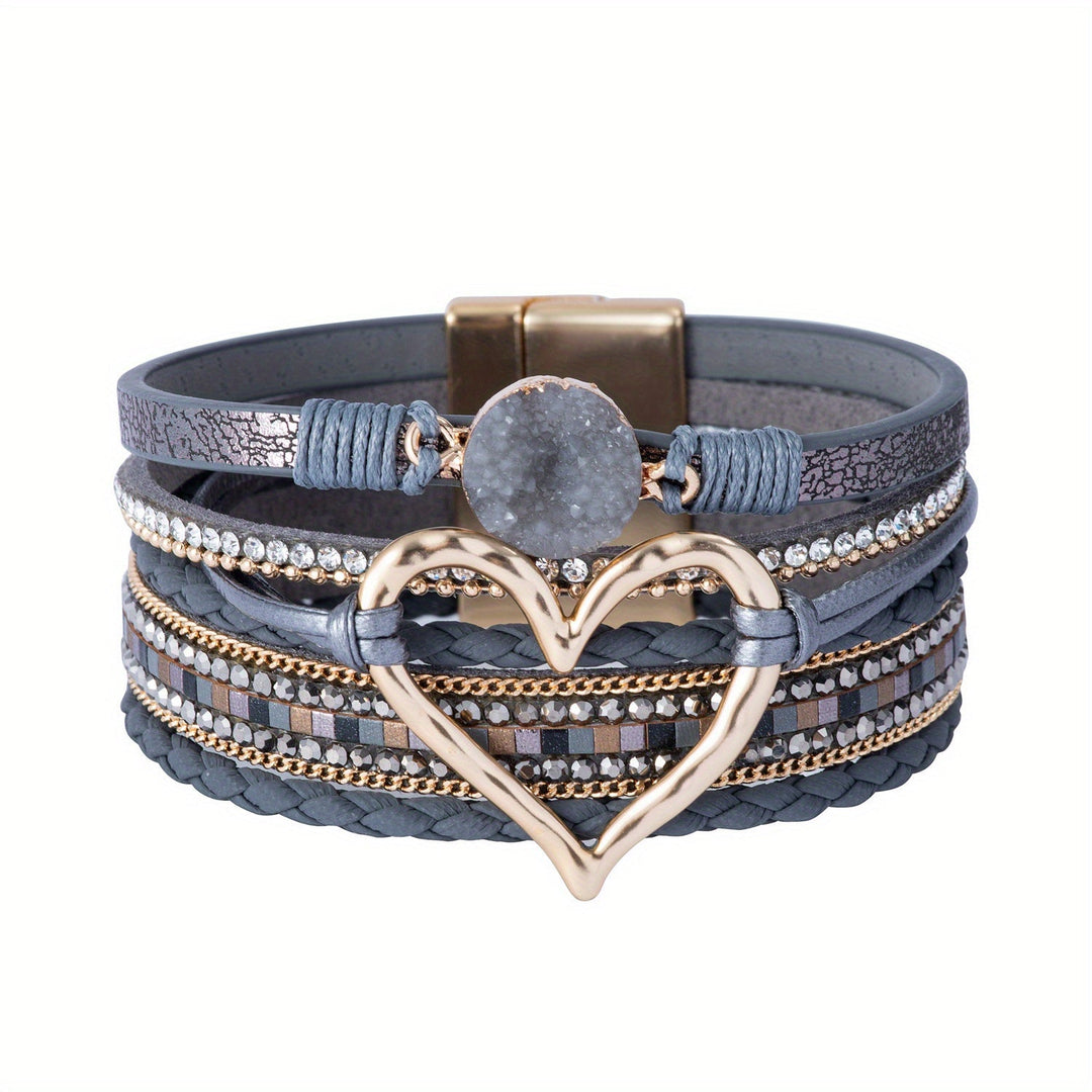 Armbånd – boho flerlaget en læder