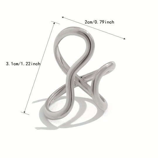 Ring – chic med bølge asymmetrisk
