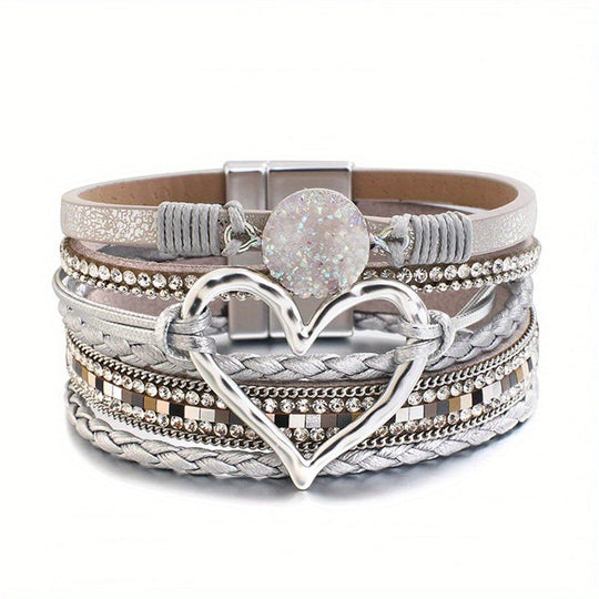 Armbånd – boho flerlaget en læder