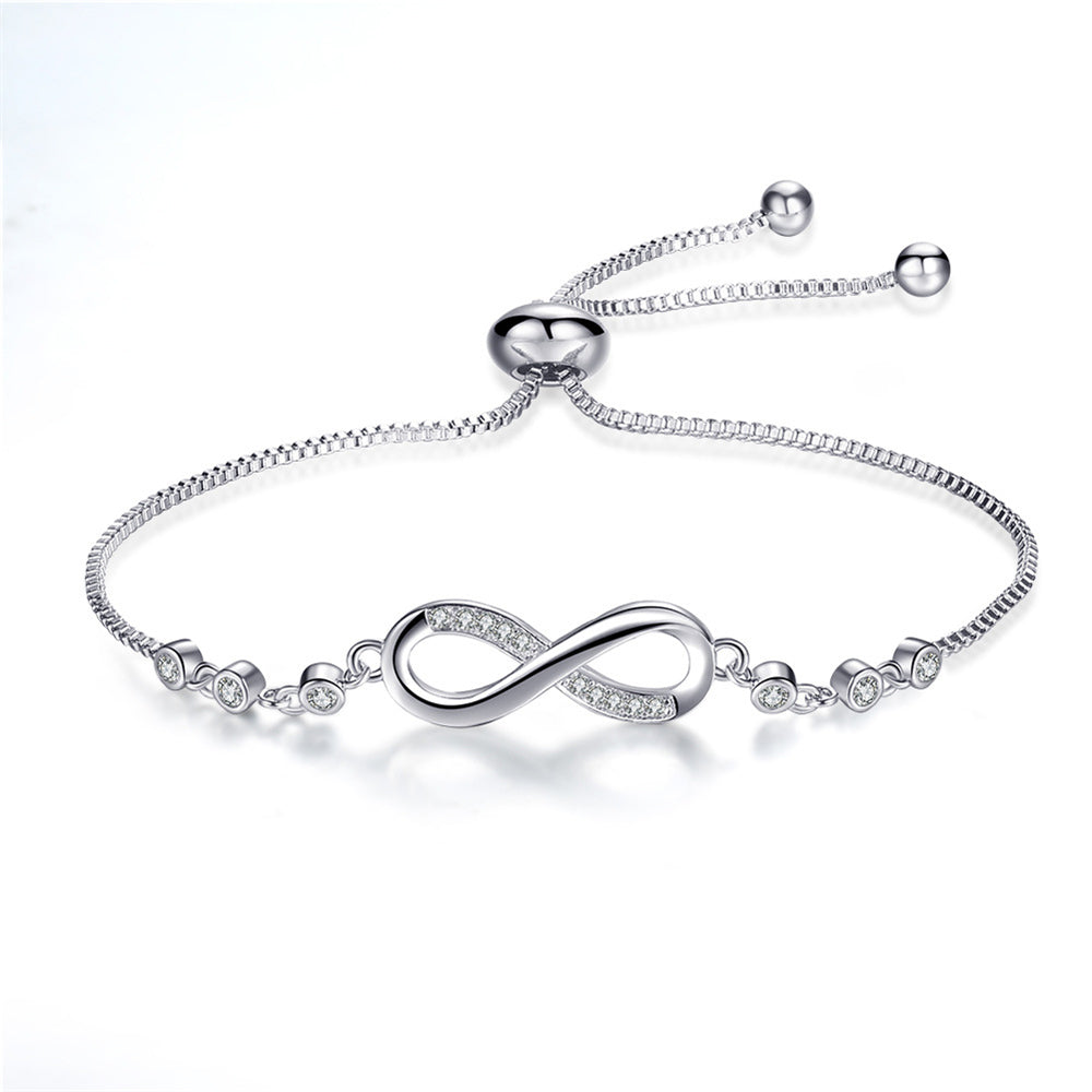 Chic justerbart infinity-armbånd i rosaguld