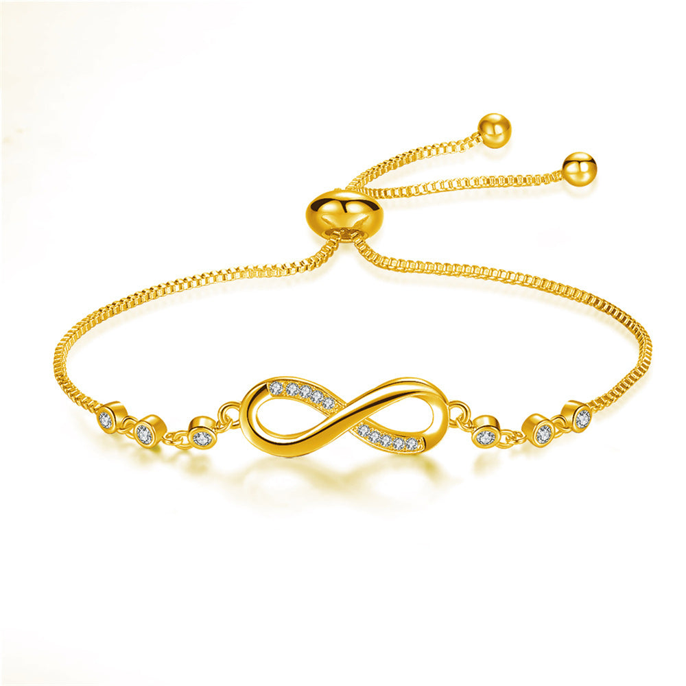 Chic justerbart infinity-armbånd i rosaguld