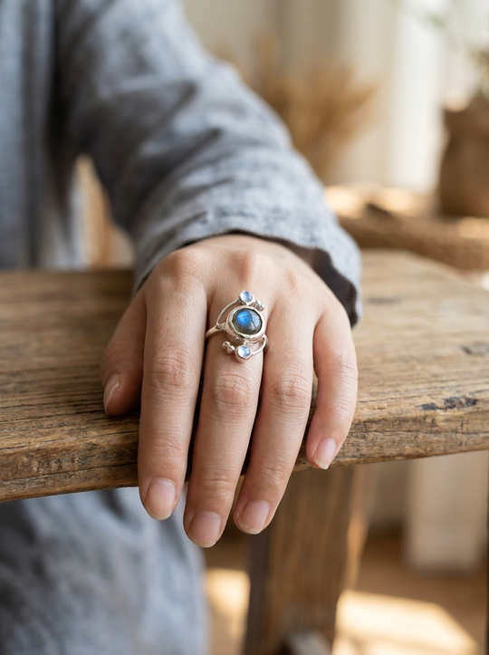 Havblå ring™ – glans og elegance