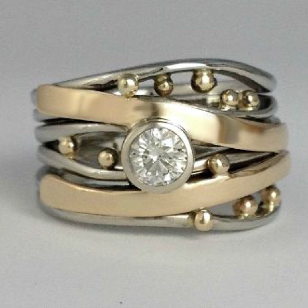 Ring med gyldne indlæg™ – vintageglans