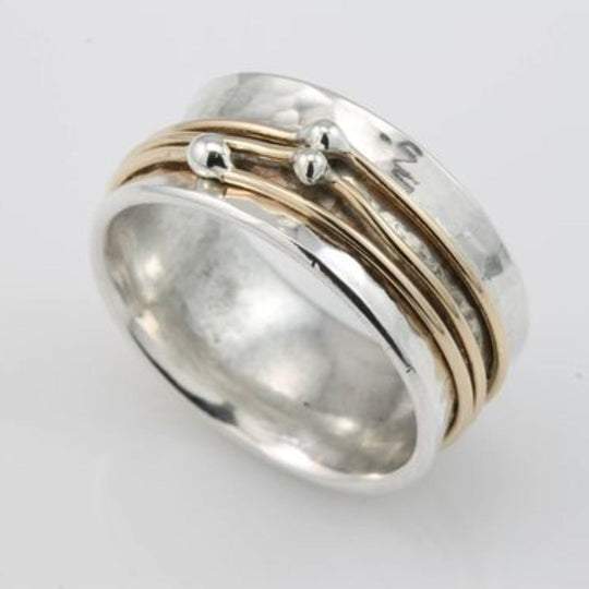 Gnist – Vintage-inspirierter Ring aus vergoldetem Silber