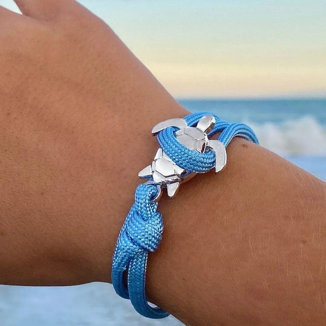 Håndlavet armbånd med havskildpadde