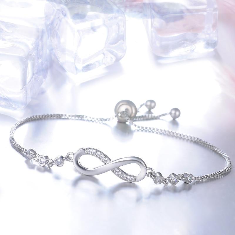 Chic justerbart infinity-armbånd i rosaguld