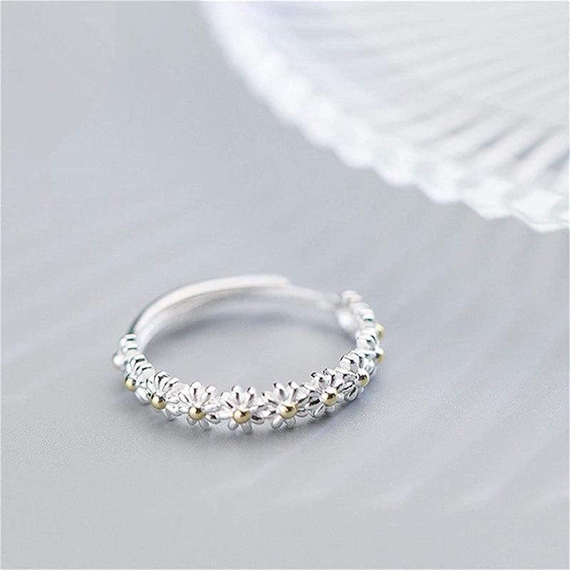 Margueritring – sølv og håndmalet elegance