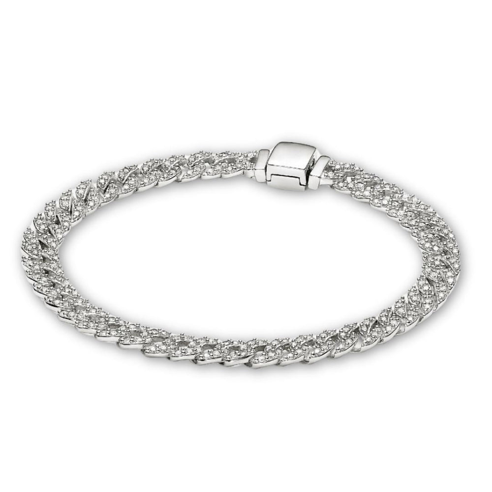 Armbånd – cubansk med moissanit