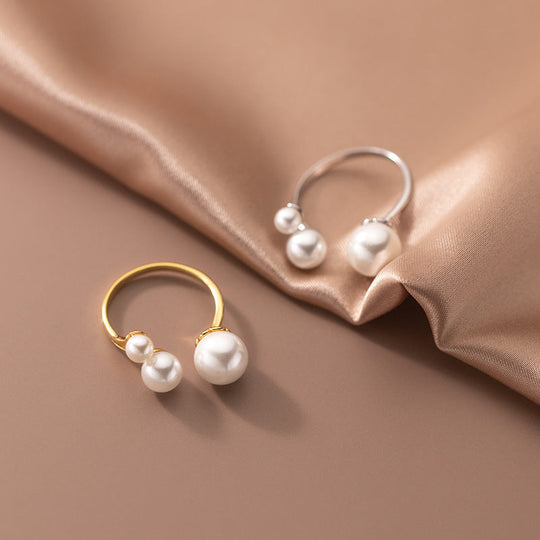 Elegant ring med tre perler