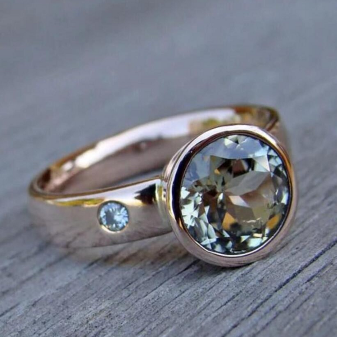 Ring – vintage Forgée med zirkonia fin