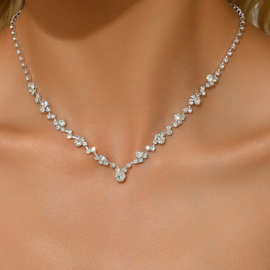 Halskæde – med bryllups elegant med diamanter