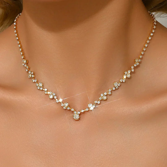 Halskæde – med bryllups elegant med diamanter