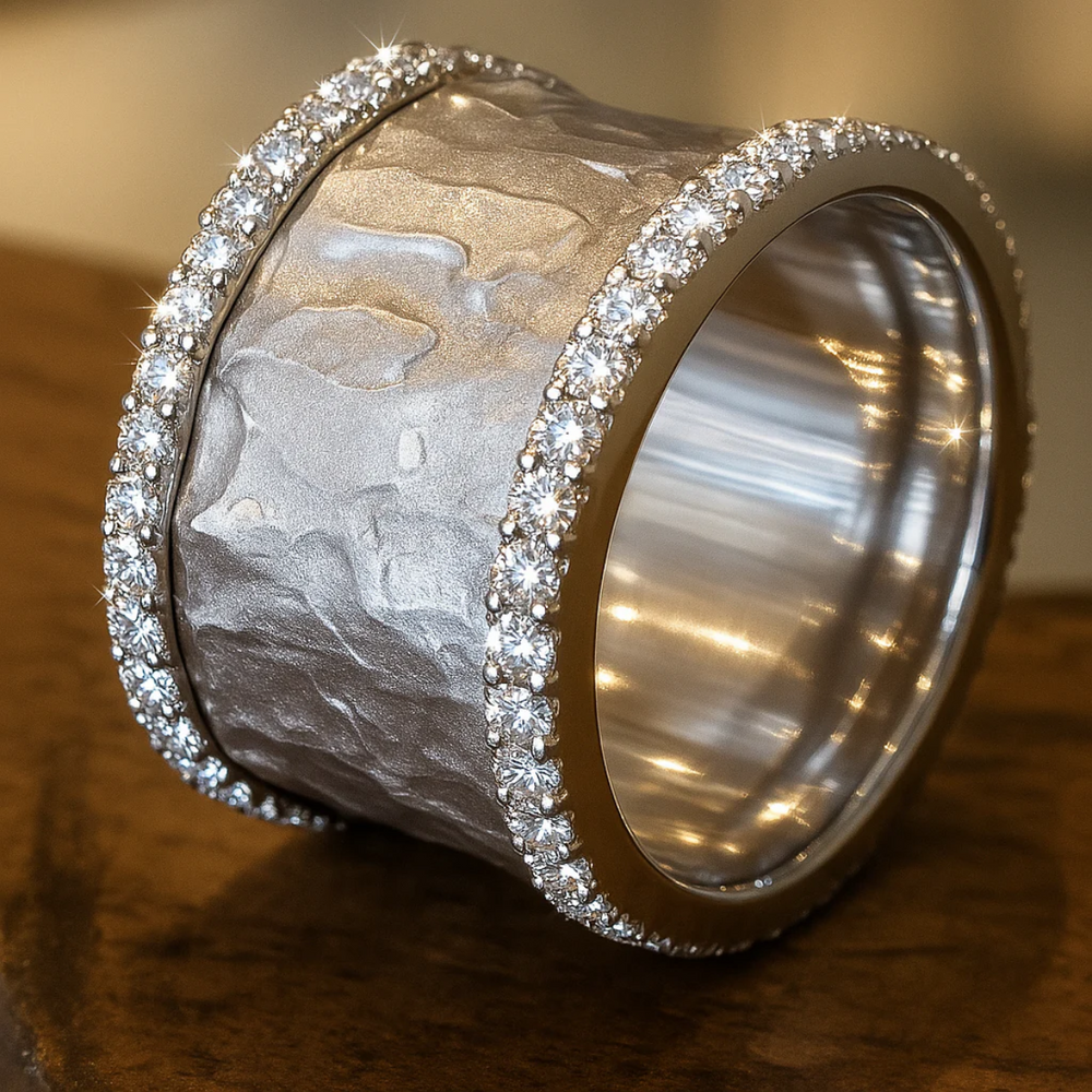 Ring – vintage i sølv med zirkonia