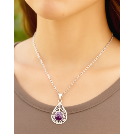 Ametist – Amethyst-Halskette