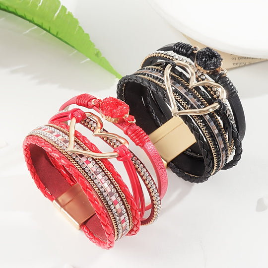 Armbånd – boho flerlaget en læder