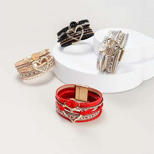 Armbånd – boho flerlaget en læder