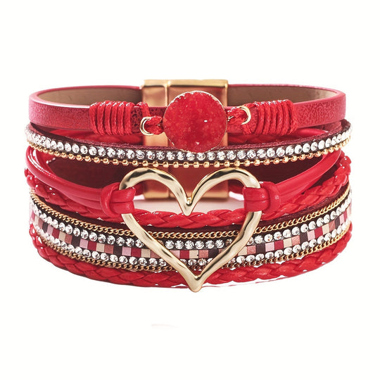 Armbånd – boho flerlaget en læder