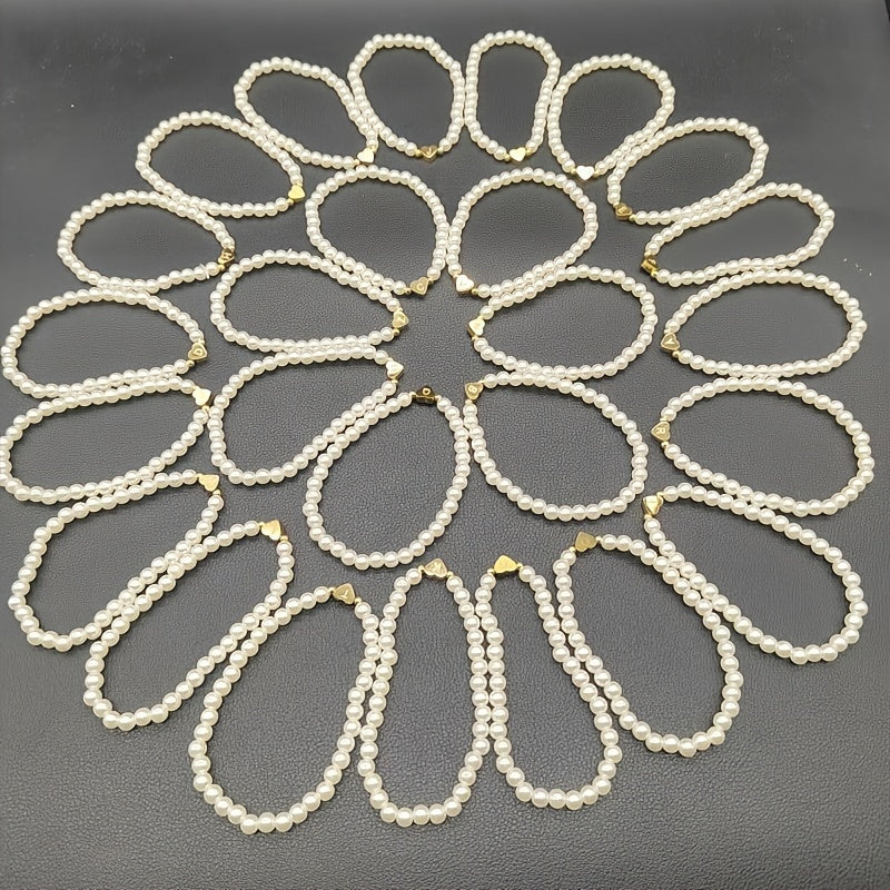 Armbånd – chic med initial en hjerte (A–Z)