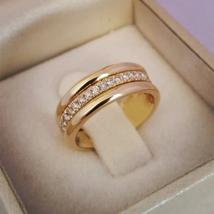 Ring – vintage med zirkonia