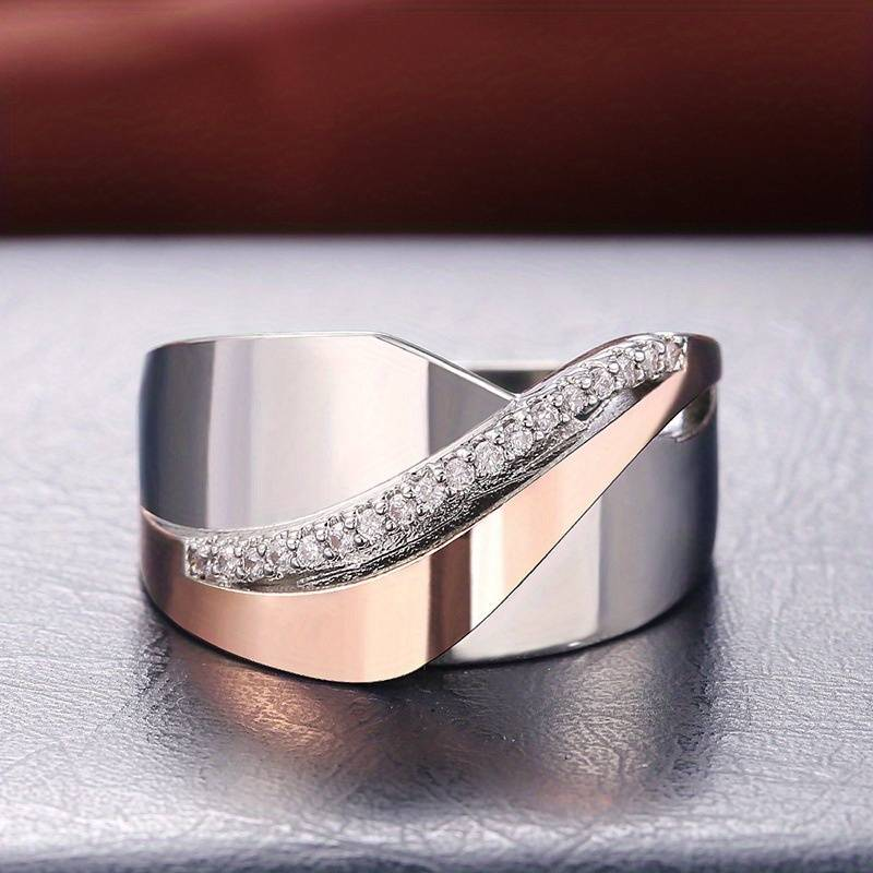 Ring – elegant i rosaguld Scintillant