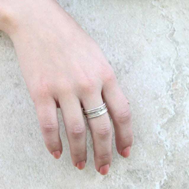 Gnist – Vintage-inspirierter Ring aus vergoldetem Silber